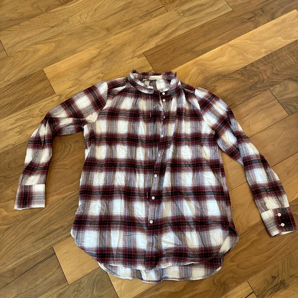Loft flannel collarless shirt - Picture 1 of 3